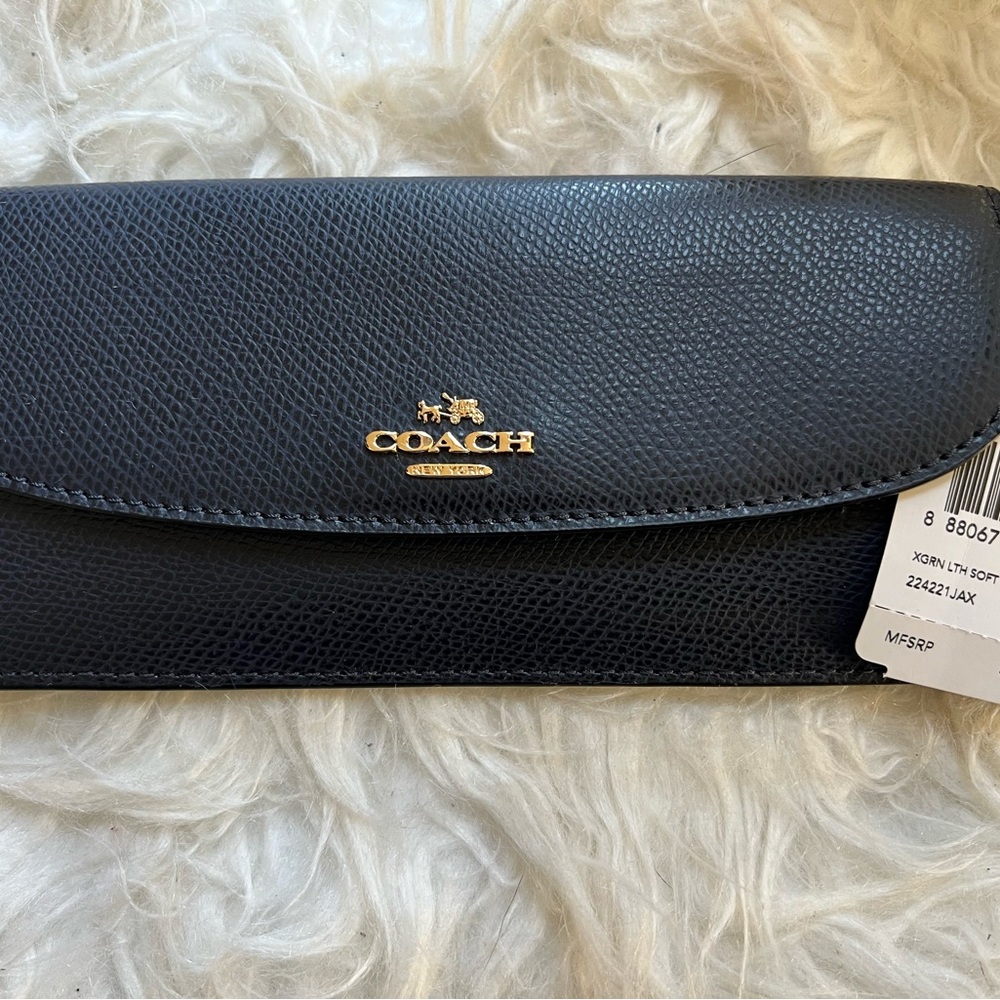 Coach Black and Brown Leather Wallet